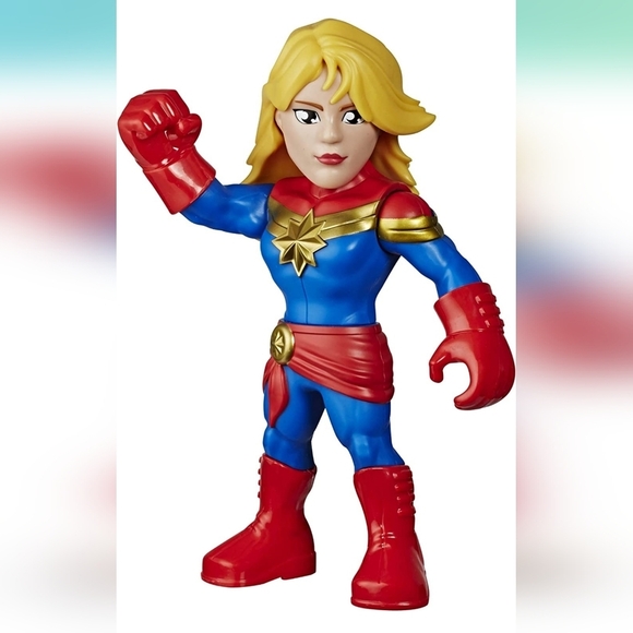 ⭐️3/ $30⭐️ Hasbro Captain Marvel Super Hero Adventures Figure Mega Mighties 3+Yr - Picture 2 of 14